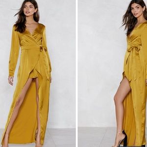 SOLD OUT/NWT: Nasty Gal Maxi Yellow Romper, Size 2